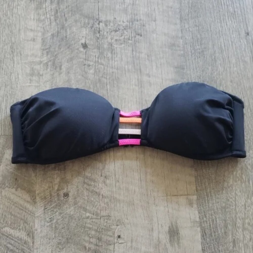 Victoria's Secret Black Bandeau Bikini Swim.